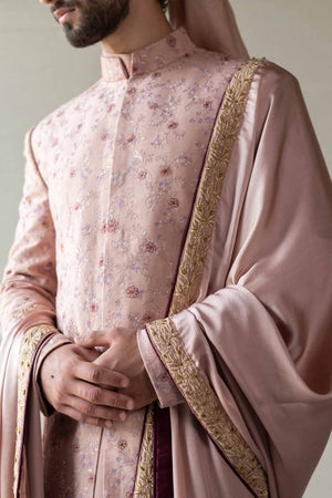 Champagne Jamawar Sherwani