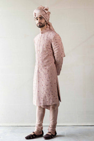 Champagne Jamawar Sherwani