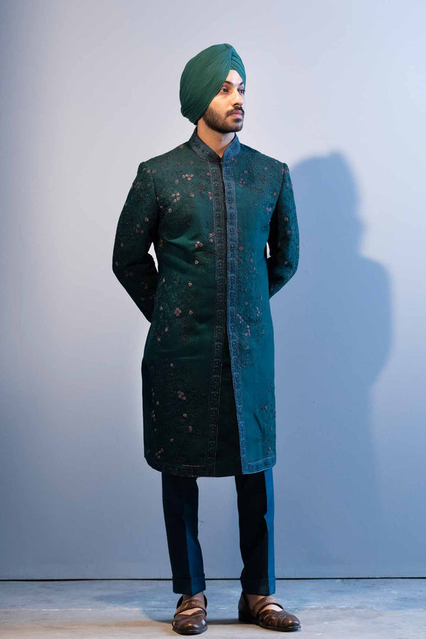 Forest Green Sherwani