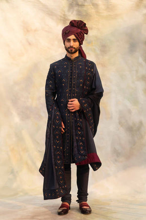 Midnight Blue Sherwani