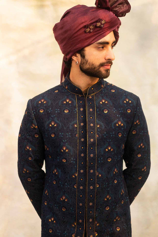 Midnight Blue Sherwani