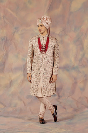 Blush Pink Sherwani Set