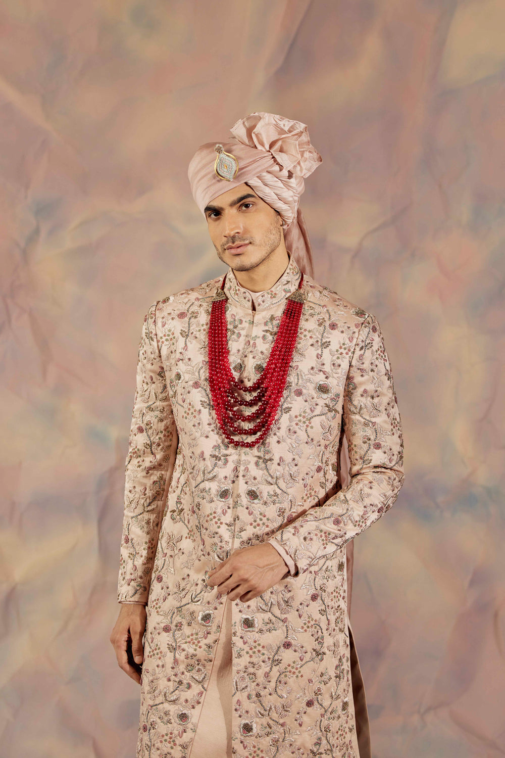 Blush Pink Sherwani Set