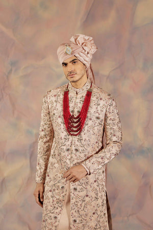Blush Pink Sherwani Set