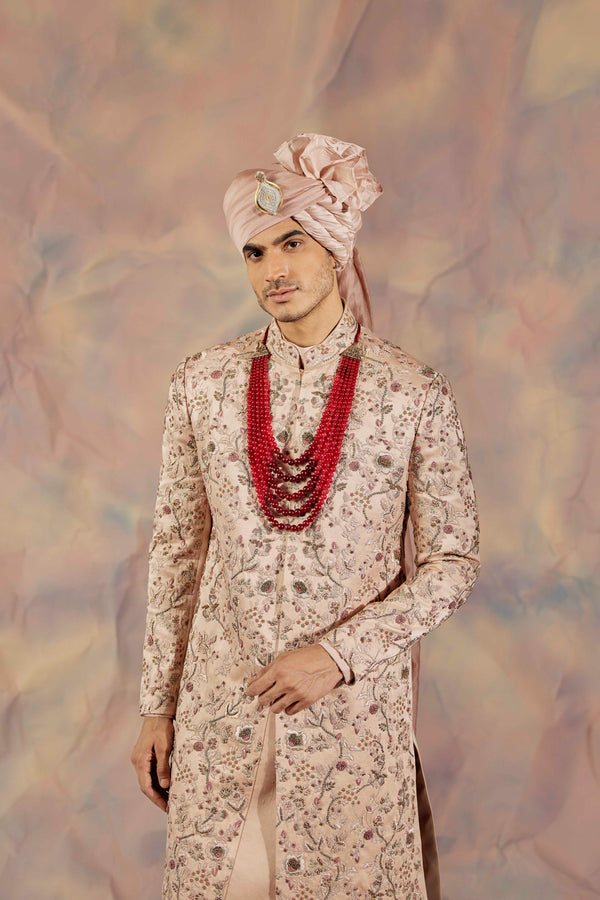 Blush Pink Sherwani Set