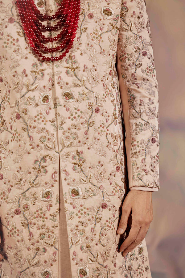 Blush Pink Sherwani Set