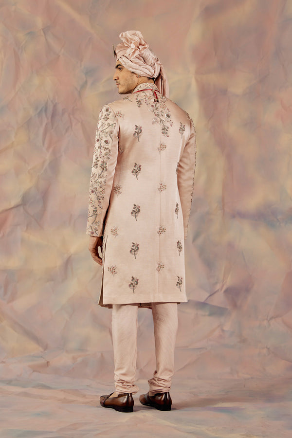 Blush Pink Sherwani Set
