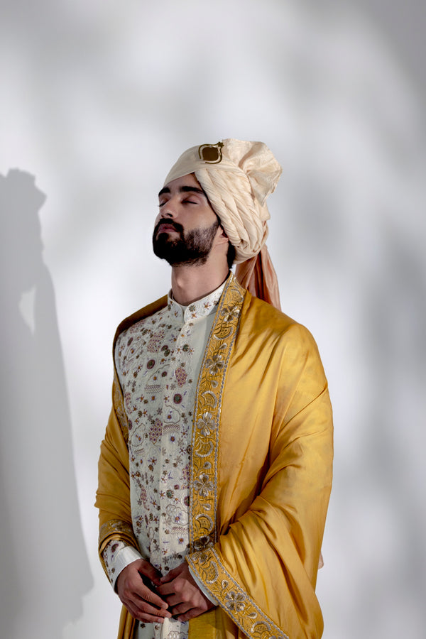Ivory Ochre Sherwani