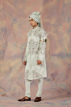 Hazy Blue Sherwani Set
