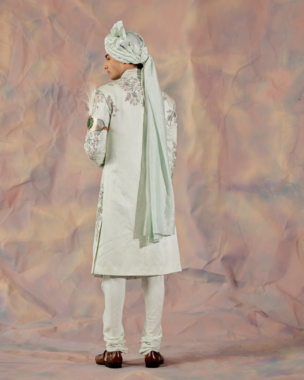 Hazy Blue Sherwani Set