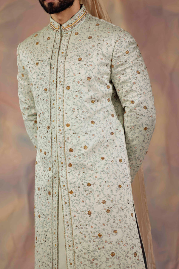 The Blue Momentum Sherwani Set