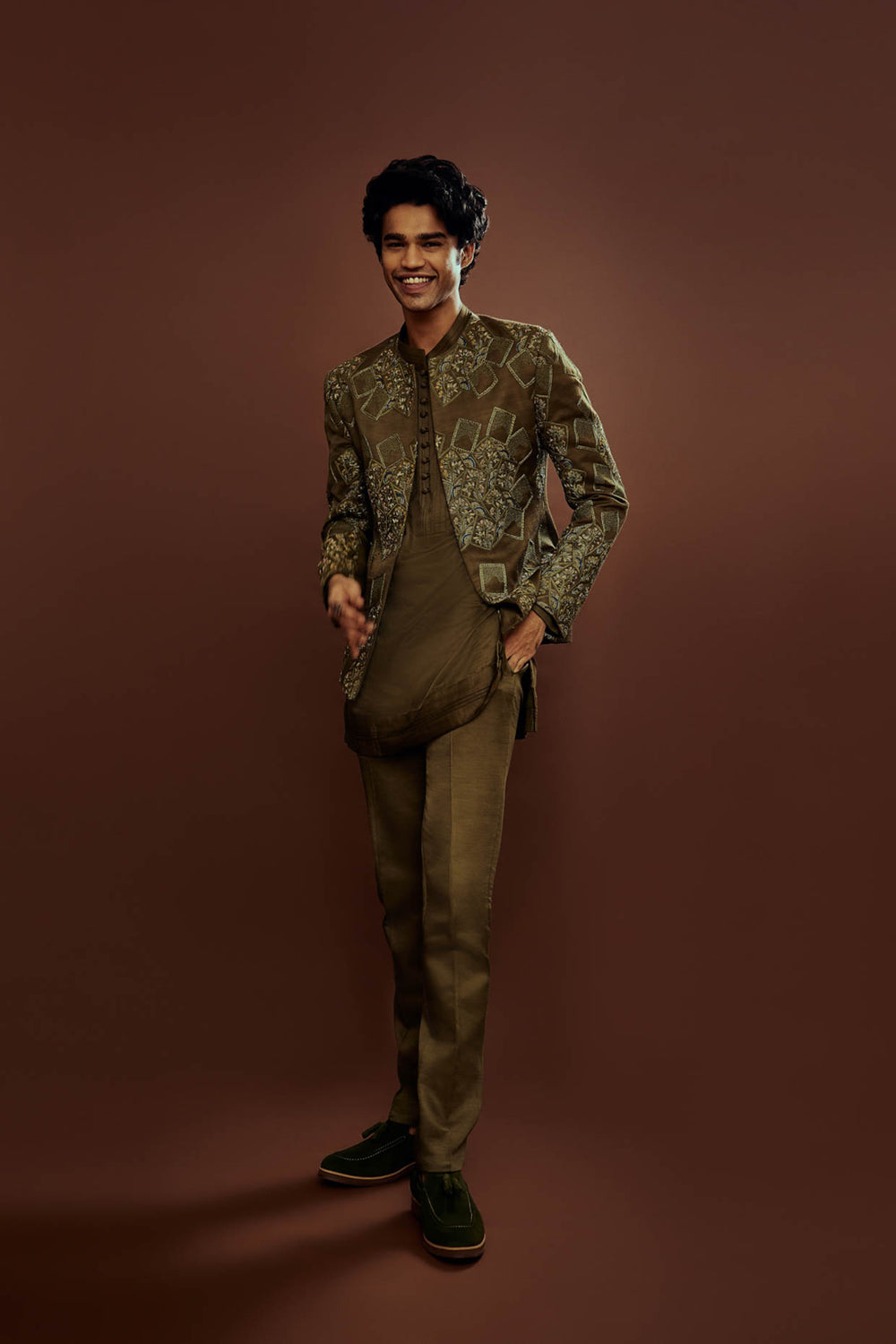 Babil Khan in The Olives Short Jacket Set