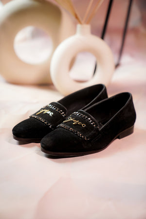 Black Chain Loafers