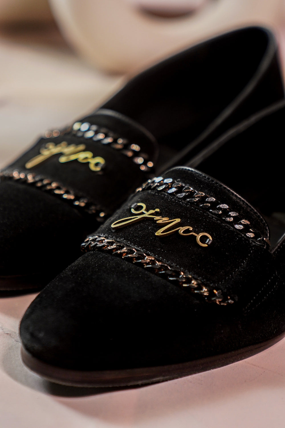 Black Chain Loafers