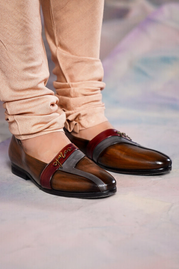 Tan V-Strap Loafer