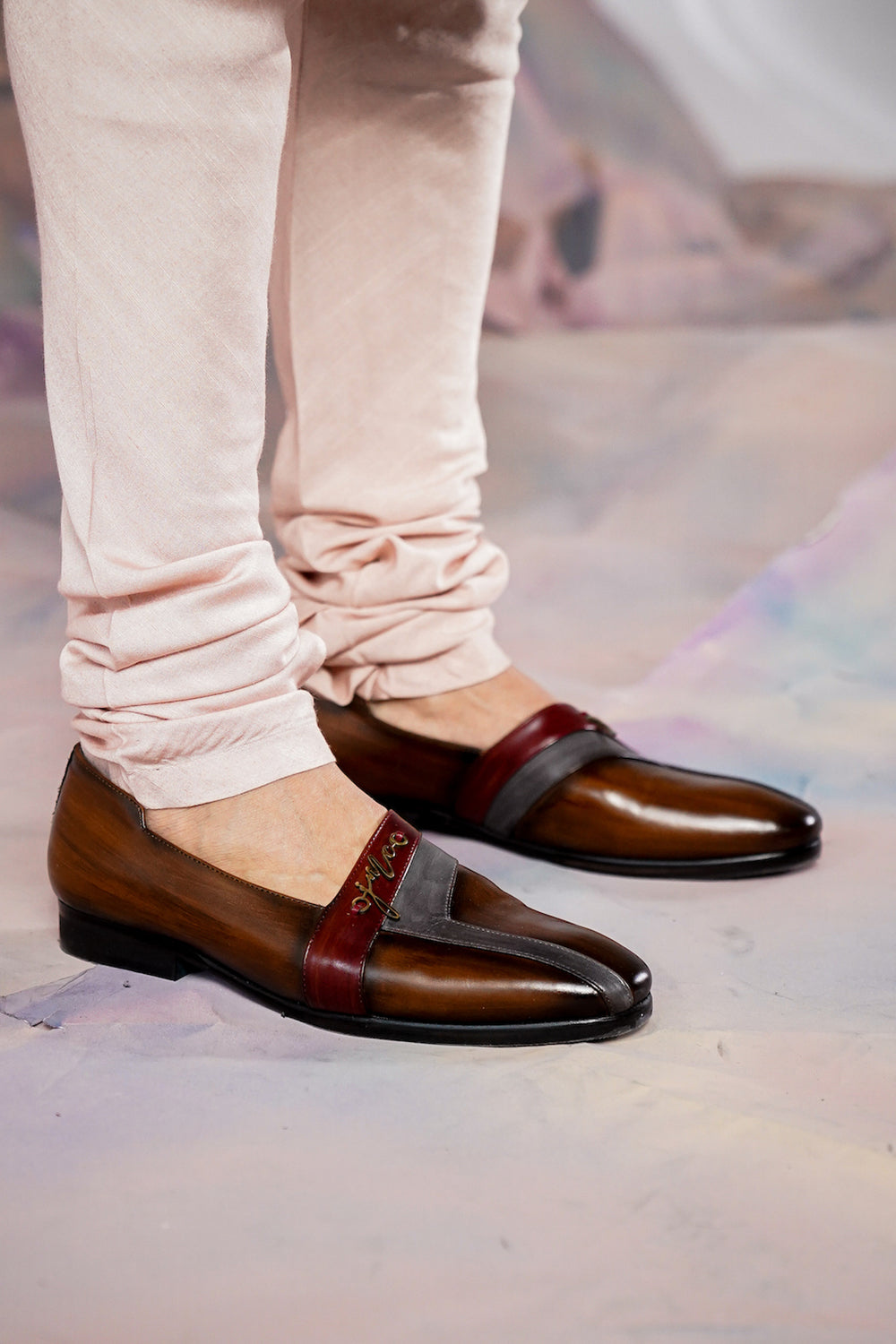 Tan V-Strap Loafer