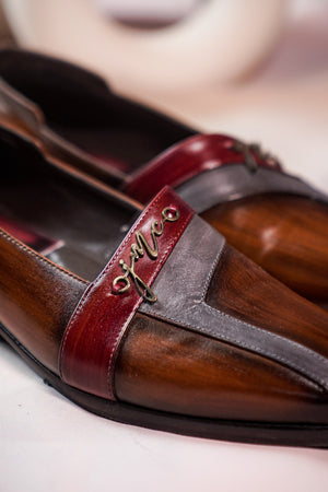Tan V-Strap Loafer