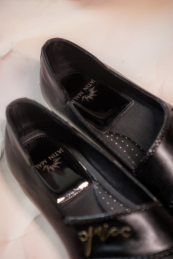 Black Braided Loafers