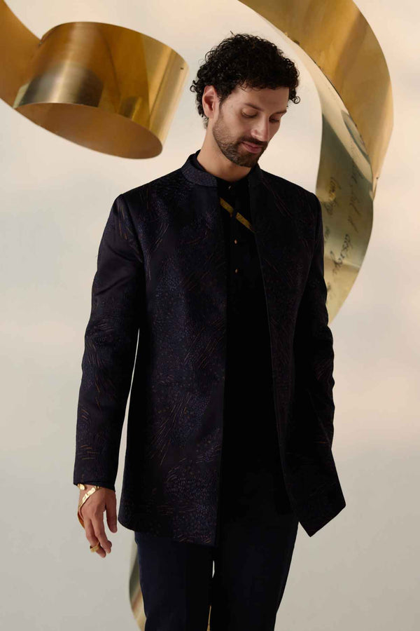 Celestial Long Bandhgala Set