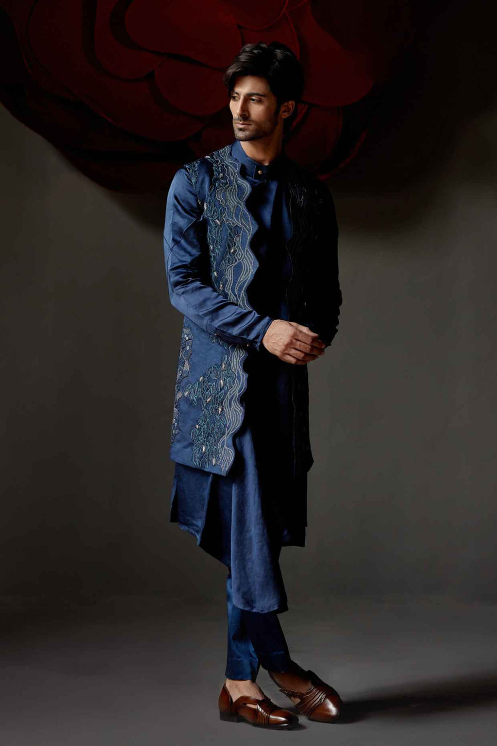 Dusky Blue Shrug Set
