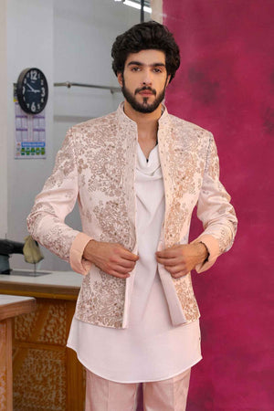 Pastel Pink Bandhgala Set