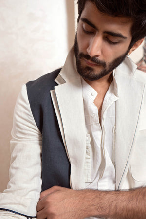 Chalk White Overcoat Set