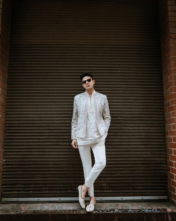 White Dahlia Short Jacket Set