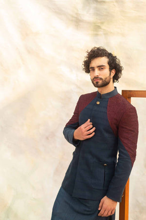Color Block Bandhgala
