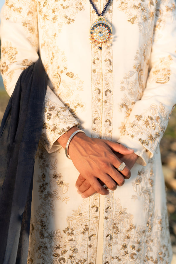 Ivory Pearl Sherwani