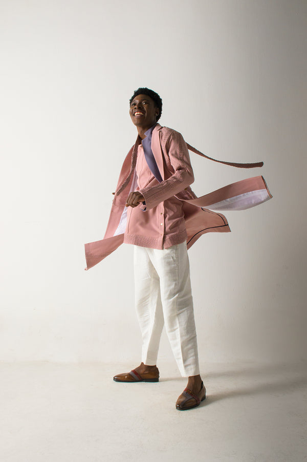 Mr. Pink Overcoat Set