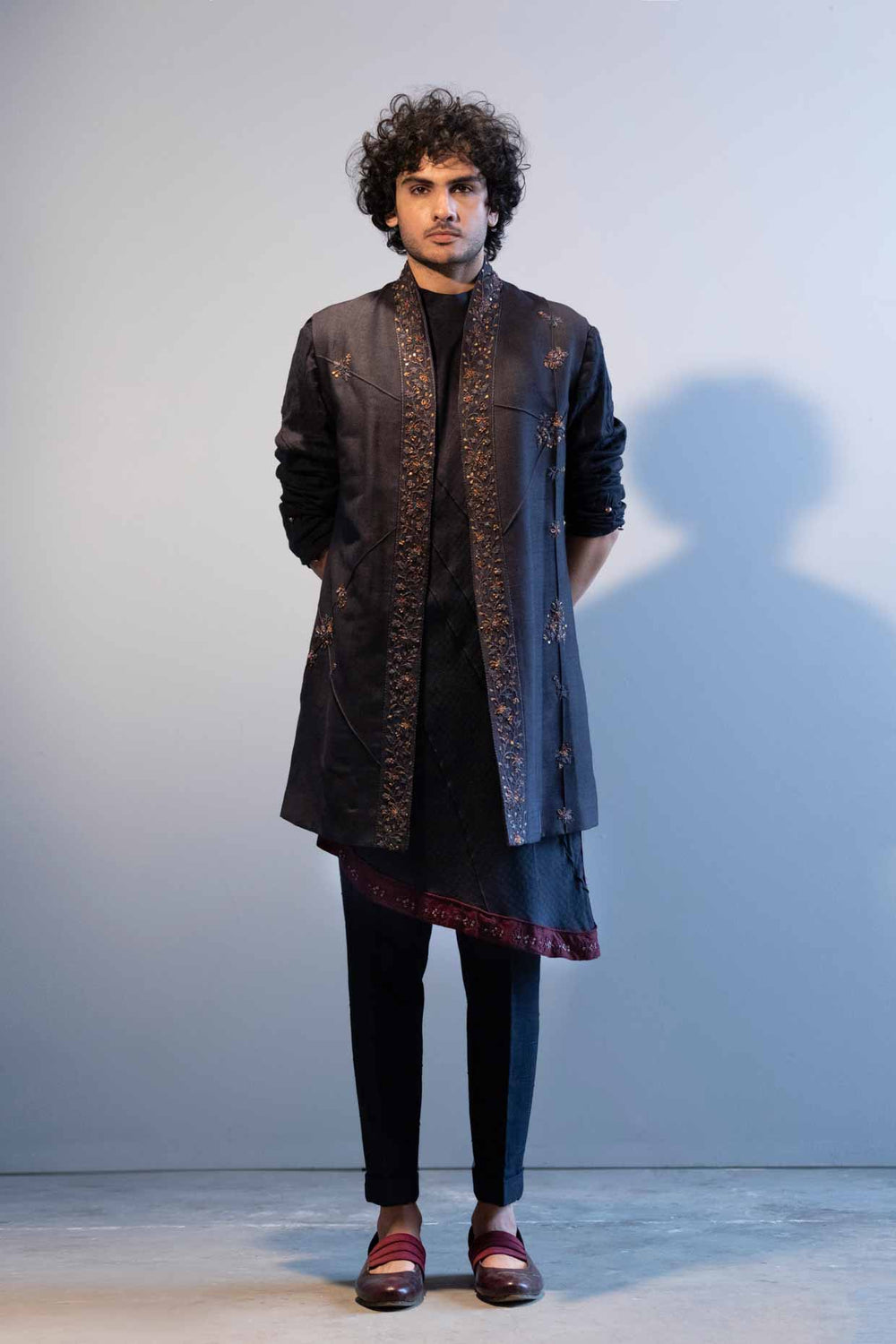 Midnight Blue Shrug Set