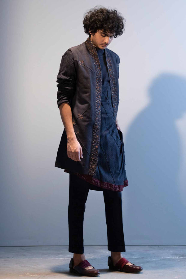 Midnight Blue Shrug Set