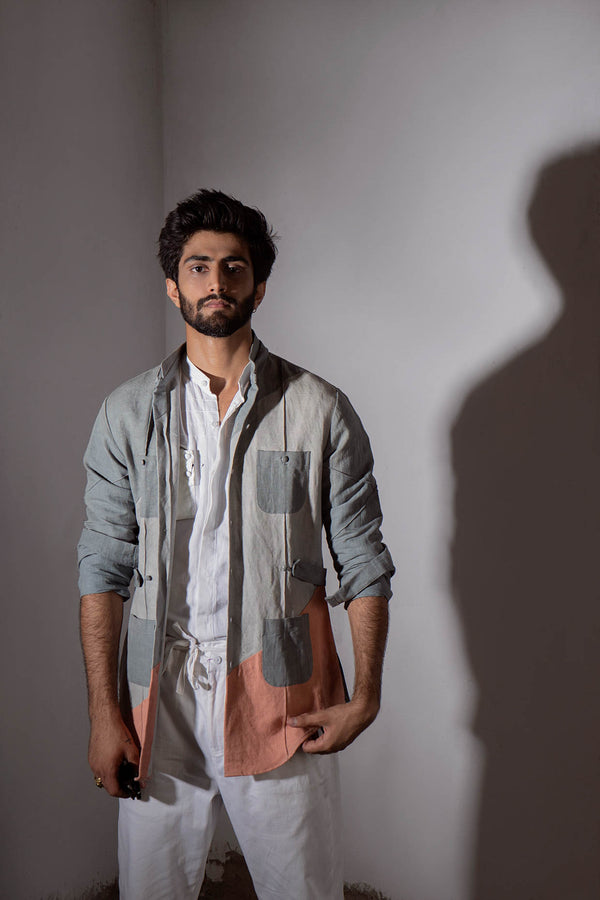 Jumbled Overshirt Set