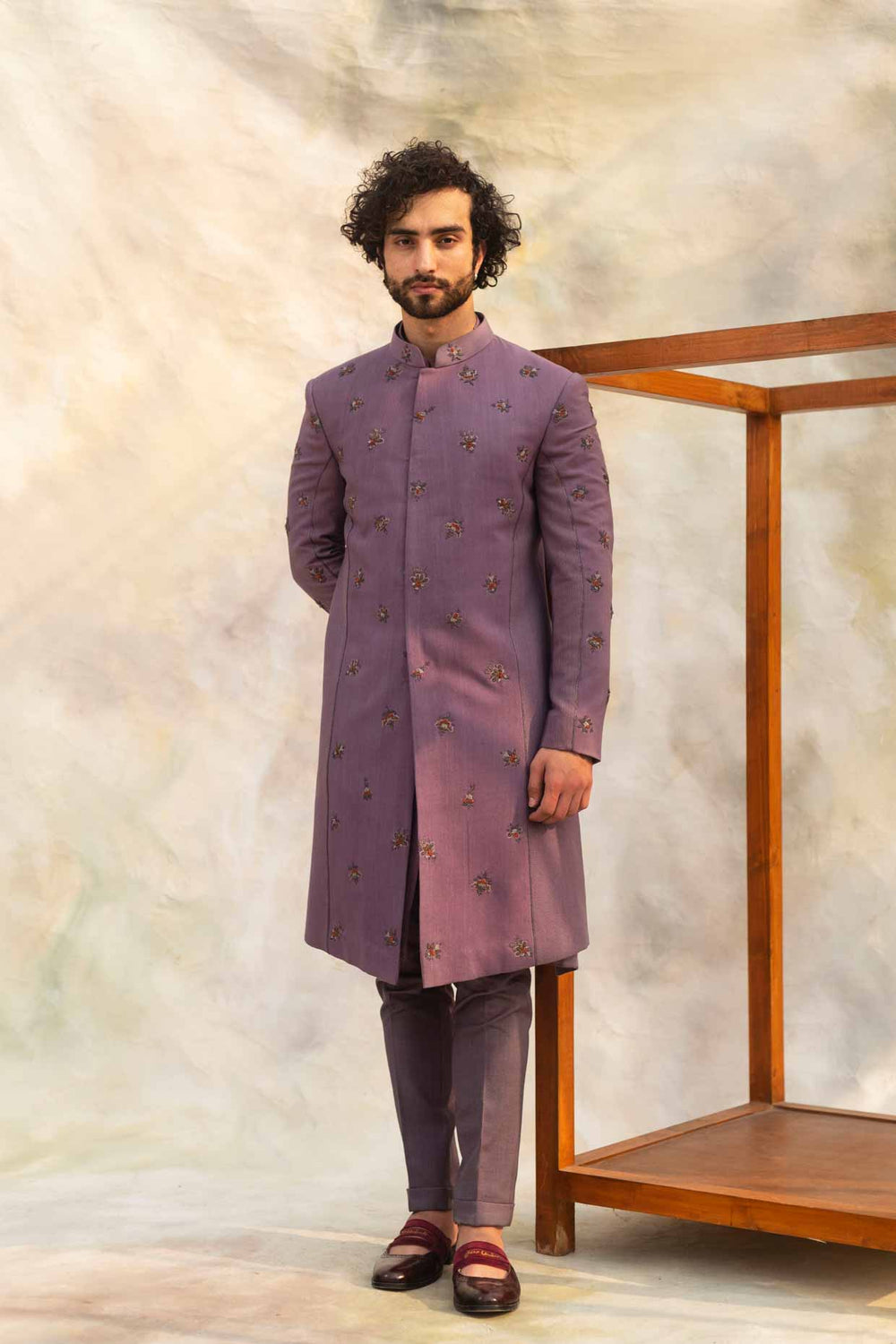 English Purple Achkan