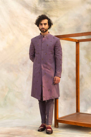 English Purple Achkan
