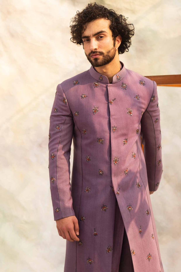 English Purple Achkan
