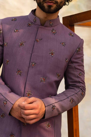 English Purple Achkan