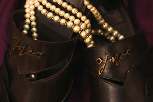LOTUS WITH STRAP Brown leather handcrafted loafers with strap