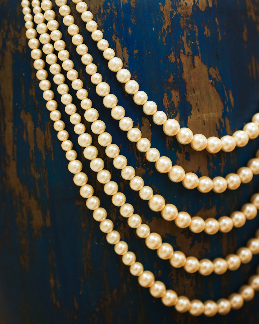 Pearl Royale white pearl multi layered mala