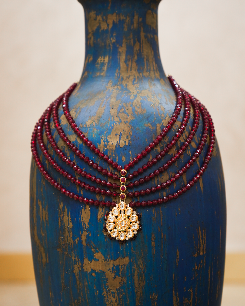 Ruhaan Mala handmade semi precious stone layered mala