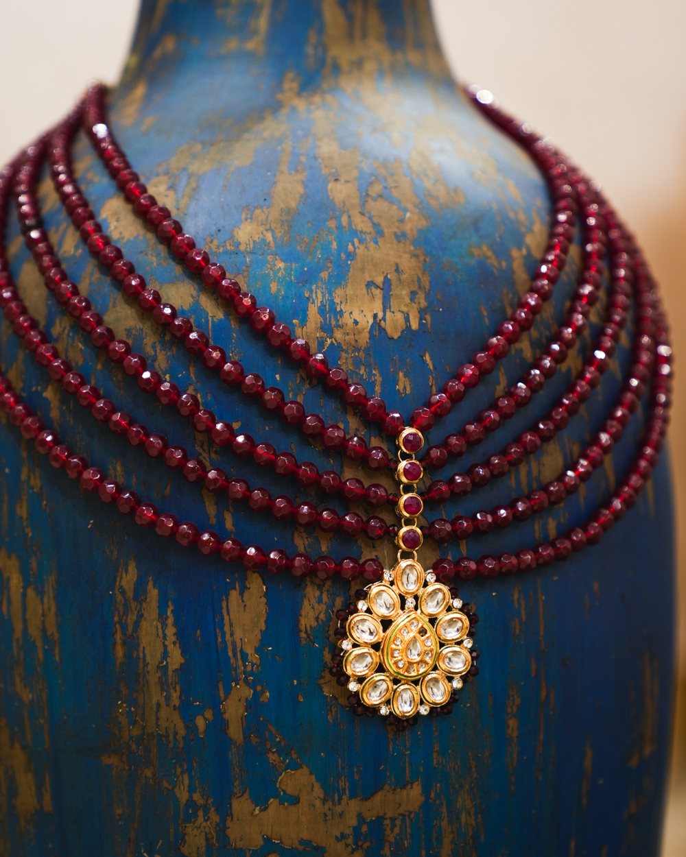 Ruhaan Mala handmade semi precious stone layered mala