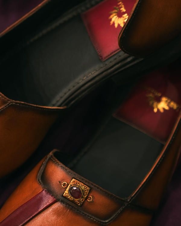 Sienna Tan Brown Ombre Leather Handcrafted Shoes