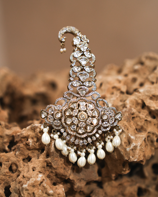 TAJ KALGI Gold Plated Kundan Polki Kalgi