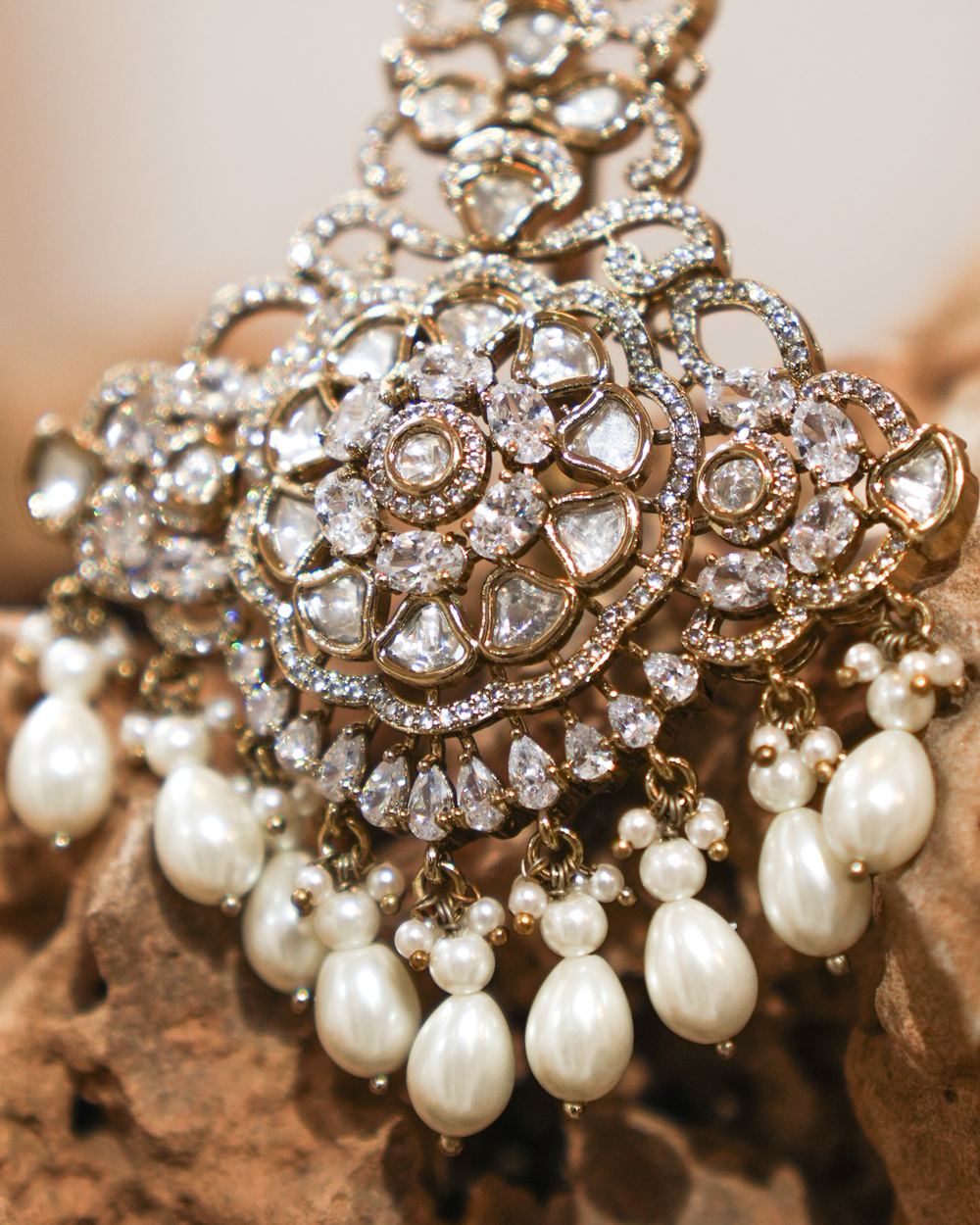 TAJ KALGI Gold Plated Kundan Polki Kalgi
