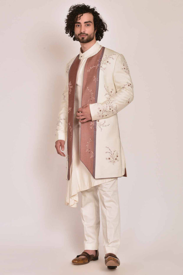 Colorblock Ivory Contemporary Jacket