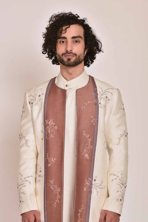 Colorblock Ivory Contemporary Jacket
