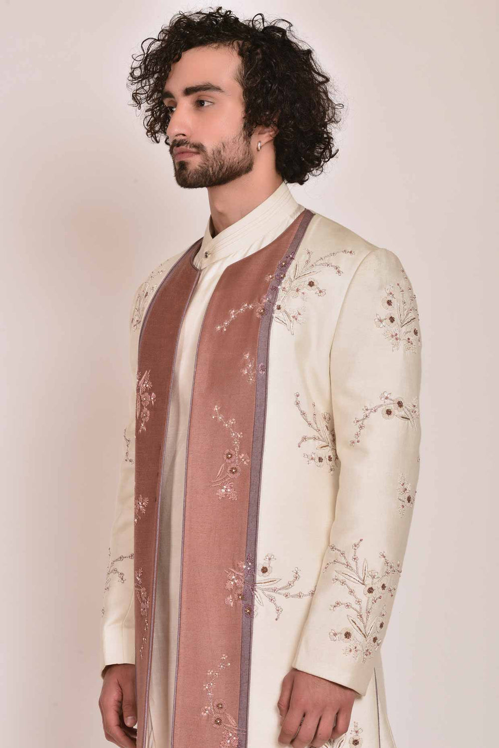 Colorblock Ivory Contemporary Jacket