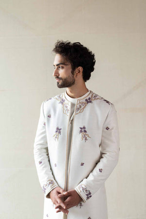Textured Ivory Contemporary Jacket