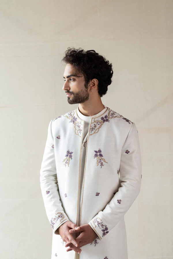 Textured Ivory Contemporary Jacket